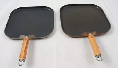 2 Vintage 11 Inch Mirro Nonstick Square Griddle • $9.99