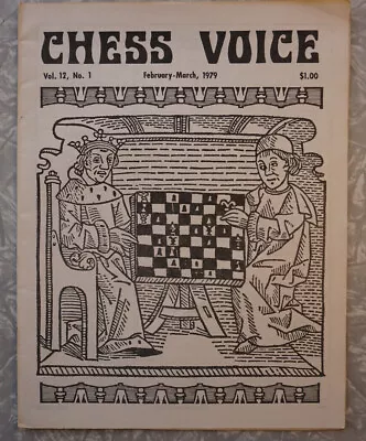 Chess Voice 1979 Vol.12 #1. FREE SHIPPING!! • $20