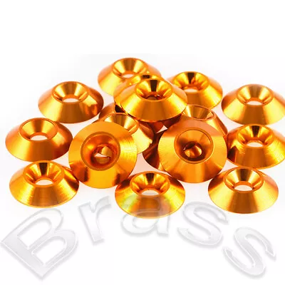 M2 - M6 Countersunk Washers Brass Solid Gasket Screw Cup Washer Fairing For Bolt • £2.51