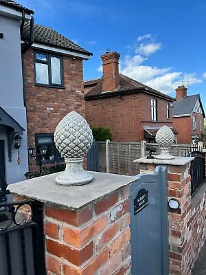 Stone Large Pineapple Wall Finial Gate Post Acorn Ball Cone Pine Cone Post Cap • £50