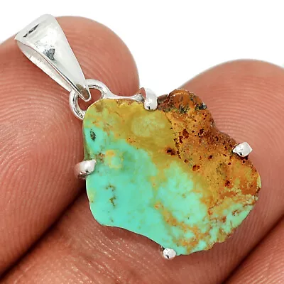 Natural Mexican Turquoise 925 Sterling Silver Pendant Jewelry CP42783 • $10.99