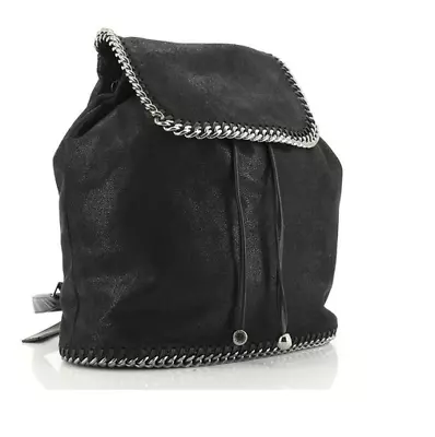 Stella McCartney FALABELLA BACKPACK SHAGGY DEER MEDIUM AUTHENTIC USED BLACK SACK • $165.99