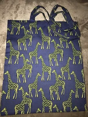 £6.50 • Buy Giraffe Print Small Lightweight Homemade Tote Bag.. 10” X 12” Handles 18”... NEW