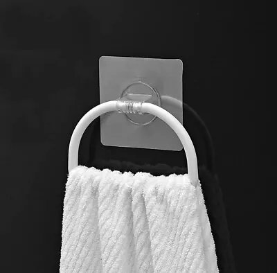 £6.95 • Buy Magic Sticker Towel Ring Holder Wall Mounted Kitchen Bathroom