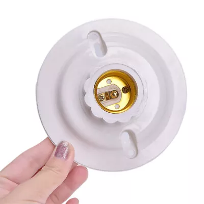 E27 LED Light Bulb Holder Round Socket E27 Base Hanging Lamp Socket Screw B   ZY • $1.78