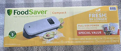 $49 • Buy New Food Saver Vacuum Sealer Special Value Pack, Compact Machine With Bags