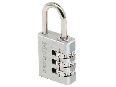 Master Lock Aluminium 30Mm 3-Digit Combination Padlock MLK7630 • £10.95