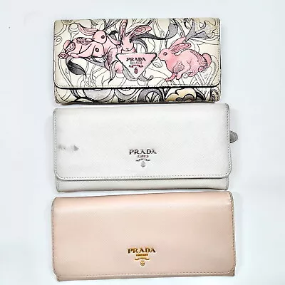 Prada Long Wallet 3 Pieces Set   PVC Leather Grays PVC 1182121 • $17.50