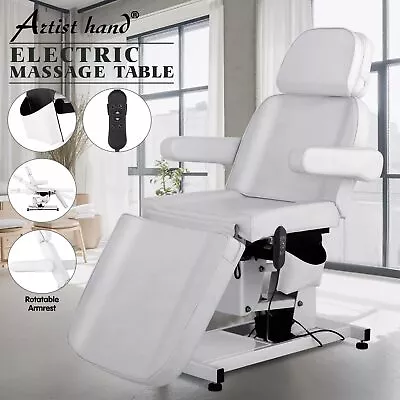 Electric White Facial Bed 3Motor Massage Table Beauty TattooChair Remote Control • $599.90