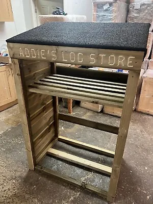 Solid Wood Tanalised Log And Kindling Store • £50