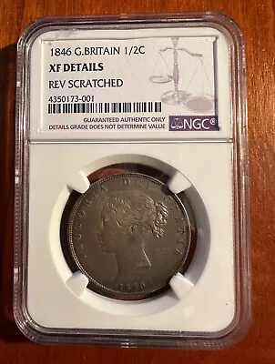 Great Britain Victoria  1846  Half-crown Silver Coin Ngc Certified  Xf Details  • $450