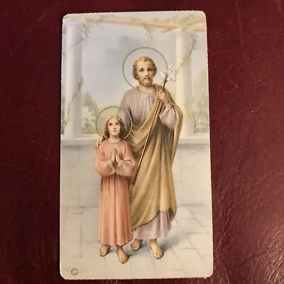 $1.99 • Buy Vintage Catholic Holy Card - St. Joseph