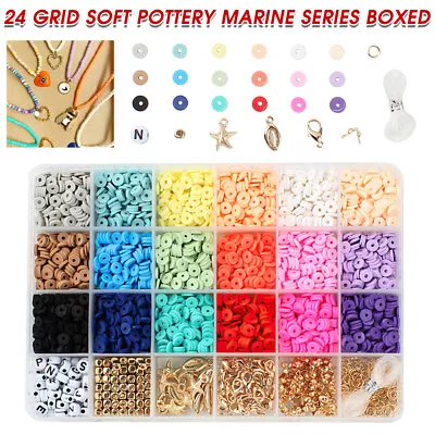 £7.49 • Buy Bracelet Making Kit, Clay Beads Preppy Jewellery Making Kit, Set Of 4400+ Pcs