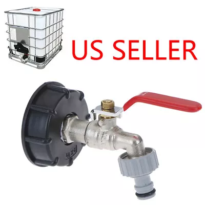 IBC Tote Tank Valve Drain Adapter 1/2  Garden Hose Faucet Water Connector US • $15.13