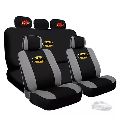 For Toyota Batman Seat Covers & Comic POW Headrest Car Truck Seat Covers Set • $51.56