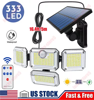 333 LED Solar Lights Outdoor 3200LM Waterproof Motion Sensor Security Wall Lamp • $18.99