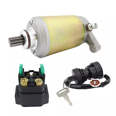 Starter Motor & Relay & Ignition Key Switch For Yamaha Raptor 350 YFM350R 04-13 • $45.95