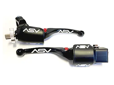 ASV F4 Front Brake Clutch Perch Levers Dust Covers Black Yamaha YFZ 450R 450X • $227