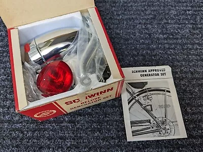 Vintage NOS Schwinn Bicycle Deluxe Generator Light Set 1970's  Mint In Box • $200