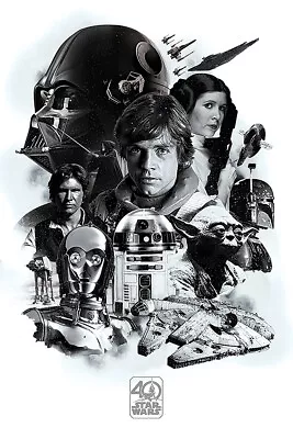 Star Wars: Episode IV - Movie Poster (40Th Anniversary Character Montage) • $12.99