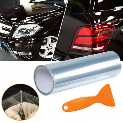 12'' X 48  Car Headlight Paint Protector Film Bumper Lamp Wrap Sticker W/Tool • $7.69