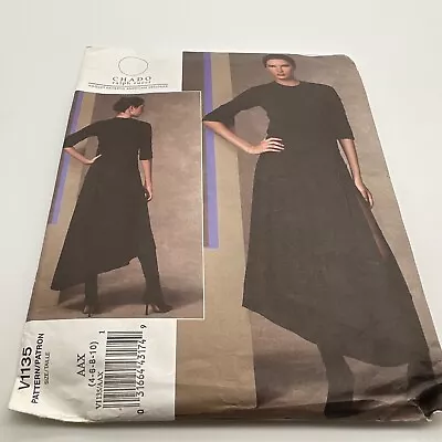 Vogue Patterns V1135 Chado Ralph Rucci Dress Asymmetrical AAX 4 6 8 10 Uncut • $13.87