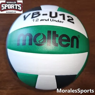 Molten VBU12-GRN-BLK Green Black Lightweight Youth Volleyball Official Size 5 • $39.99