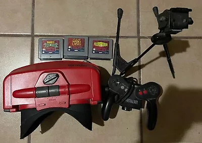 Nintendo Virtual Boy Console For Parts Not Working! With 3 Games! Mario Wario!! • $249.99