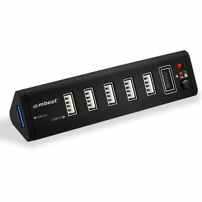 $35 • Buy Mbeat 7 Port 2.1A Charger Station USB 3.0/USB 2.0 Hub/Charging/Data/Splitter