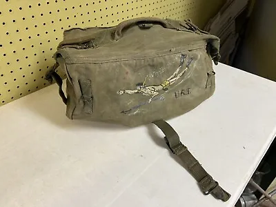 Vintage Military Dive Bag Duffle Carryon Green Canvas Snorkel • $89.99