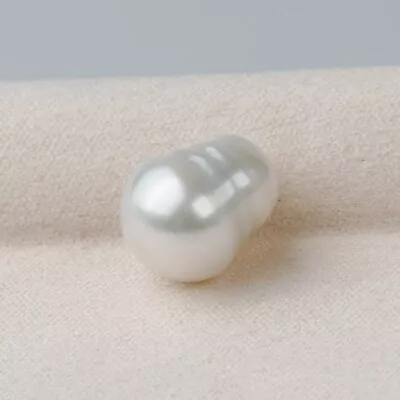 $19 • Buy 10.2×12.6MM Baroque Australian White South Sea Loose Pearl Undrilled,8.4Carat