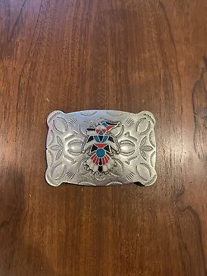 RRL Style Vintage Nickel Silver Belt Buckle - Native Thunderbird • $35