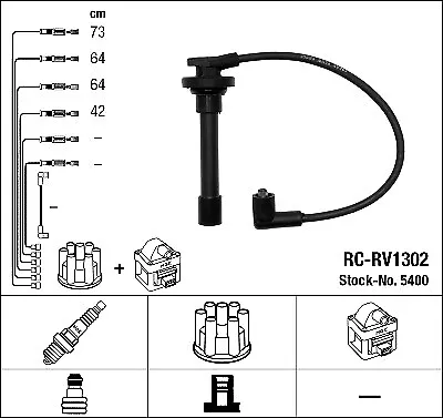 NGK 5400 Ignition Cable Kit For HONDAROVER • $85.97