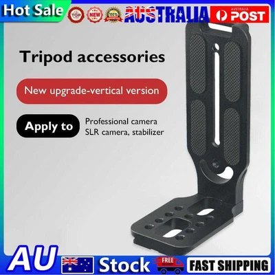 Quick Release DSLR Camera L Plate Tripod Mount Vertical Bracket (Black) Hot • $13.19