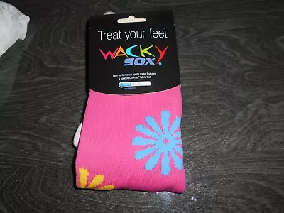 Wacky Sox In Pink - Size Large (7-11)  New • £9.95