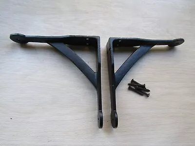 PAIR OF 6  Cast Iron Vintage Industrial Gallows Scaffold Shelf Brackets • £9.99