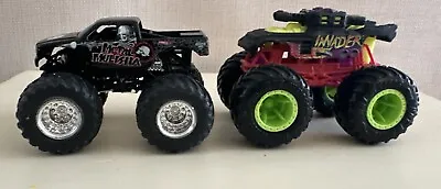 Lot Of 2 Monster Jam Trucks Invader & Metal Mulisha • $14