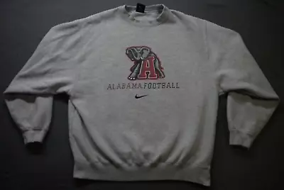 Alabama Crimson Tide Nike Team Medium Sweatshirt Elephant Logo Vintage? STAINED • $23.99
