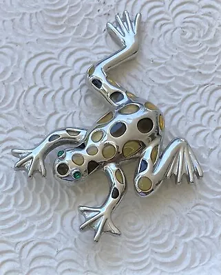 Vintage  Leaping Frog Brooch Silver Tone  Metal • $16.98