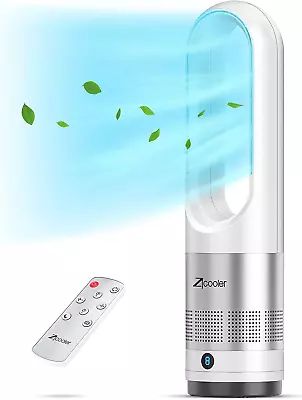 Tower Fan For Bedroom 22 Inch Bladeless Fan 80° Oscillating With Remote 8 Spe • $167.32