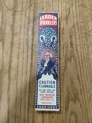 Leader Sparklers George Washington BOX ONLY Vintage Box • $24.99