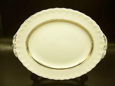  Grindley Cream Petal Oval Serving Plate - England - HRH • $65