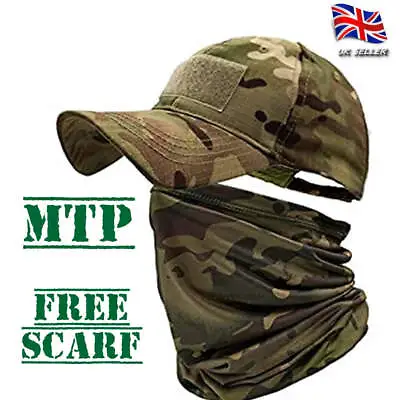 MTP Camo Baseball Cap Boonie Style Neck Gaiter Face Scarf Hunting Fishing Hiking • £7.99