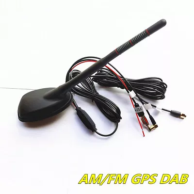 Car Roof Mount Amplified DAB + AM/FM GPS Car Digital Radio Stereo Aerial Antenna • £34.73