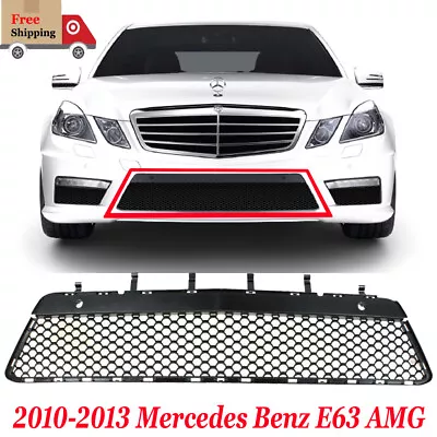 For 2010-2013 Mercedes Benz E63 AMG Center Bumper Grille Textured Black Plastic • $54.60