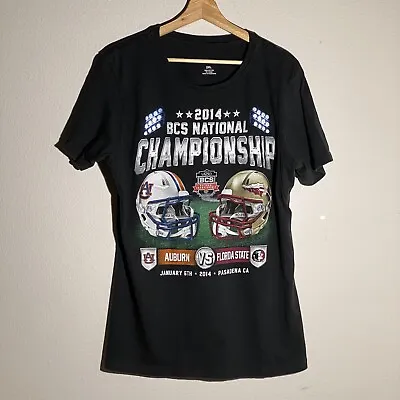 2014 BCS National Championship Auburn Vs.  Florida State T Shirt Size 2XL Black • $11.95