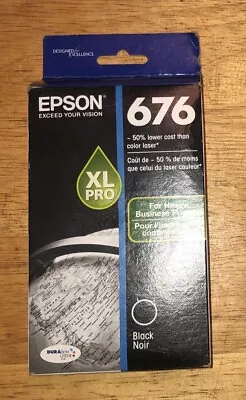EPSON 676 XL PRO Black Ink Cartridge (T676XL120) Expired 06/2020 • $12.99