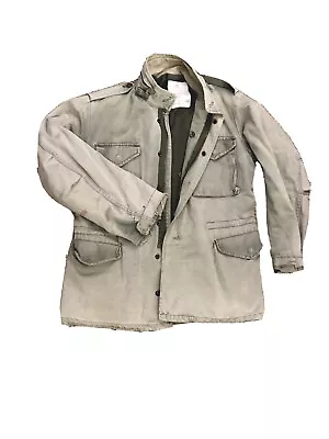 M65 Field Jacket Xl Distressed Custom Rambo Army Vintage Authentic • $89