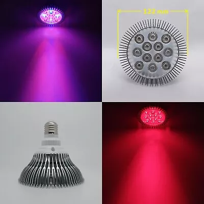 12W Dimmable PAR38 UV Purple Blue Red LED Lamp Light Bulb Plant Aquarium E26 E27 • $22.99