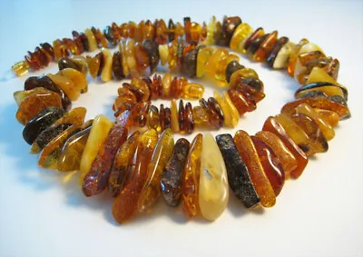 Genuine Massive Amber Beautiful Baltic Amber Necklace 22 Inches !!! • $25